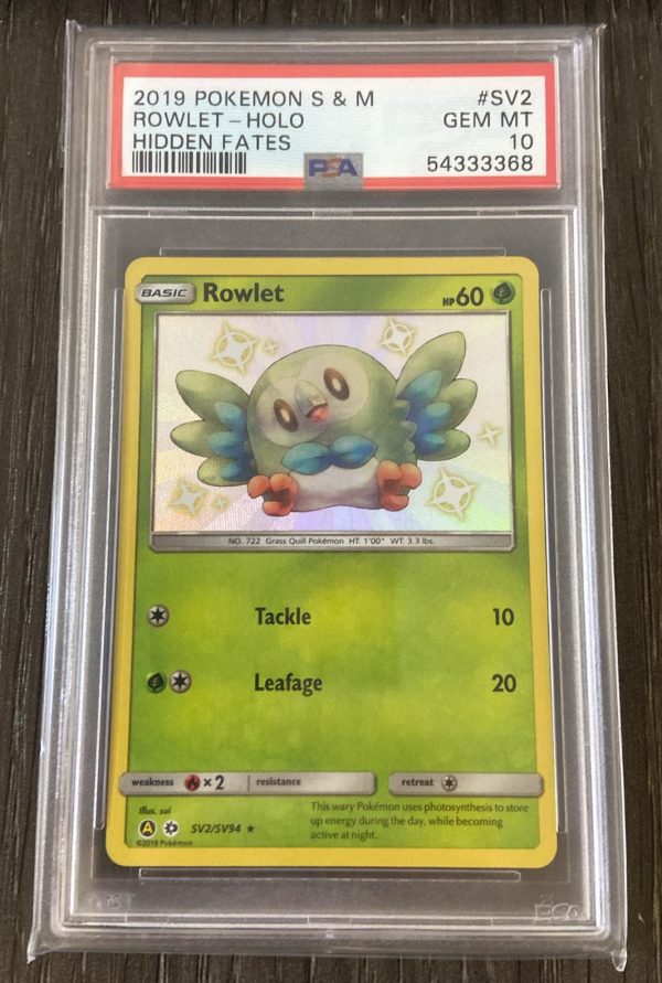 Rowlet SV2 SV94 Hidden Fates PSA 10 54333368 Online now