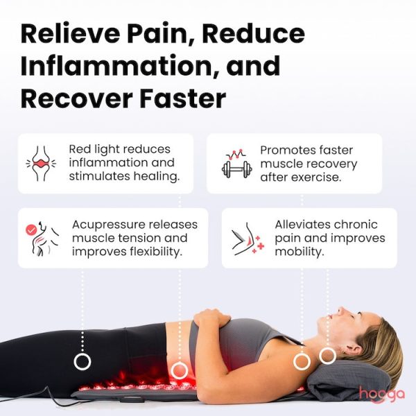 Hooga Red Light Therapy Acupressure Mat on Sale