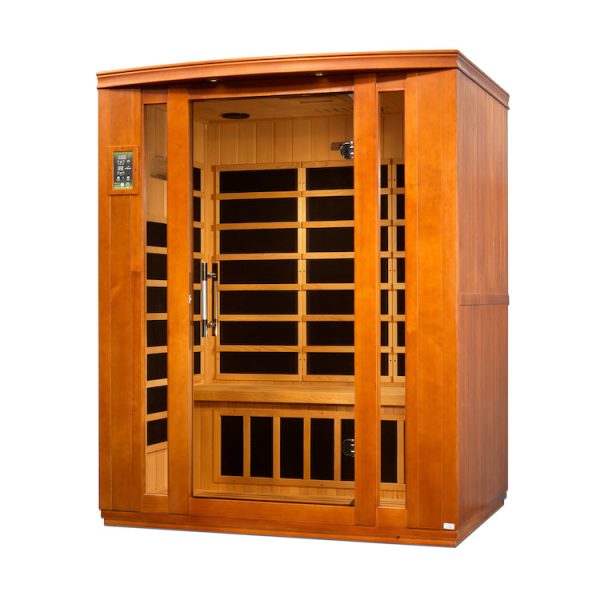 Dynamic Bellagio 3-Person Low EMF FAR Infrared Sauna (Canadian Hemlock) For Discount