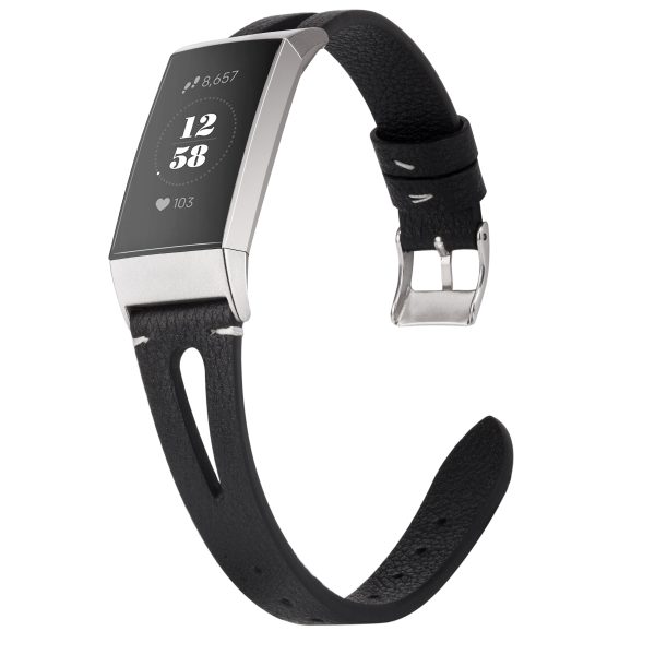 Wearlizer X Type Fitbit Charge 3   Fitbit Charge 4 Bands for Women Men, Genuine Leather Online now