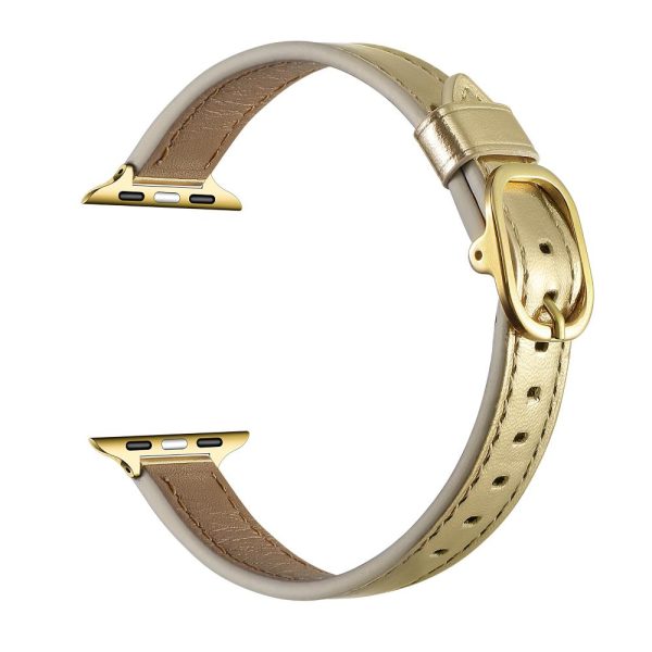 Carmen Skinny Metallic Leather Band for Apple Watch Online Hot Sale