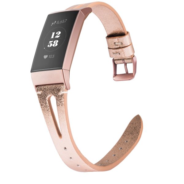 Wearlizer X Type Fitbit Charge 3   Fitbit Charge 4 Bands for Women Men, Genuine Leather Online now