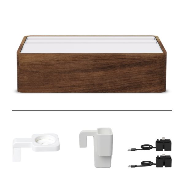 ALLDOCK Wireless Walnut & White Apple Package Supply