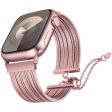 Wearlizer Compatible with Apple Watch Band Women 38mm 40mm 41mm 44mm 42mm 45mm 49mm, Dressy Stainless Steel Tassel Strap Metal Chain Bracelet for iWatch Bands Ultra SE Series 9 8 7 6 5 4 3 2 1 Fashion