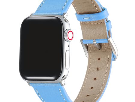 Calf Leather Band for Apple Watch Light Blue - FINAL SALE Sale