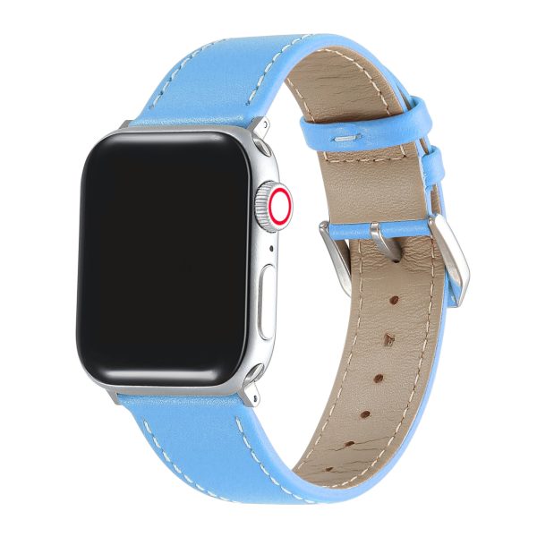 Calf Leather Band for Apple Watch Light Blue - FINAL SALE Sale