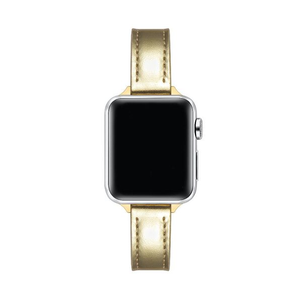 Carmen Skinny Metallic Leather Band for Apple Watch Online Hot Sale