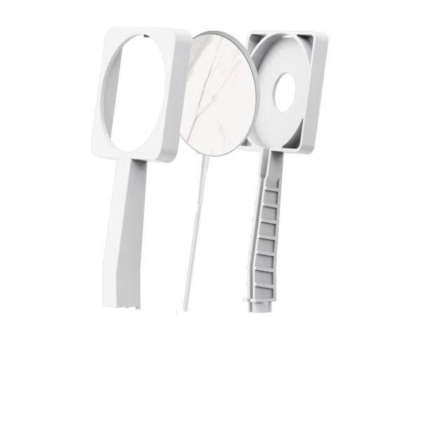 Apple MagSafe Compatible Magnetic Charger and Mount - White White Marble Fashion