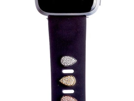 pave teardrop stud • Fitbit band charm Online