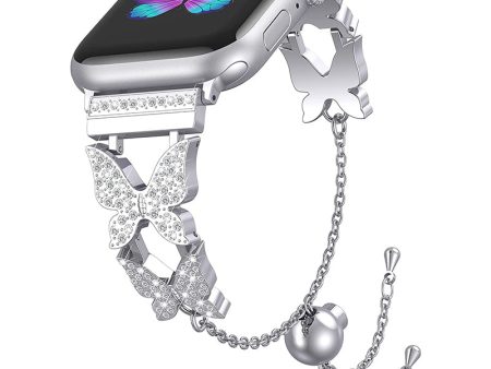 Wearlizer Apple Watch Bands Bling Butterfly Metal Jewelry Adjustable Bracelet for iWatch Series SE 6 5 4 3 2 1 Hot on Sale