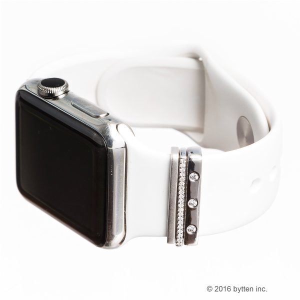 silver mini glam stack™ • Apple Watch & Fitbit band accessory For Discount