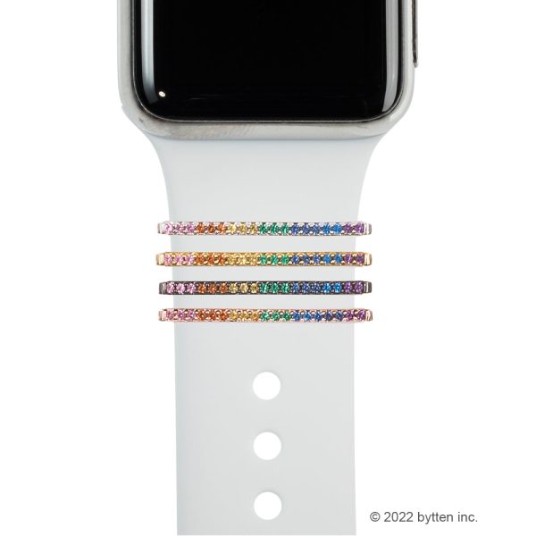 tiny rainbow crystal ring • Apple Watch & Fitbit band accessory For Sale