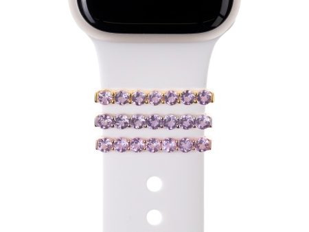 round cut amethyst eternity ring - February birthstone • Apple Watch & Fitbit band accessory Online