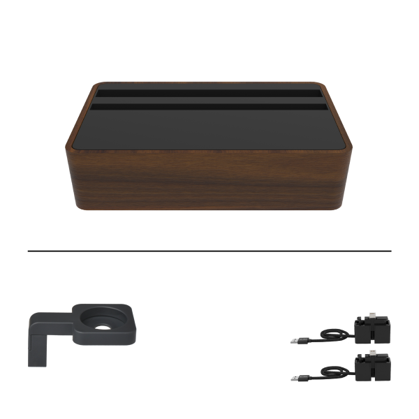 ALLDOCK Wireless Walnut & Black Apple Package Online now