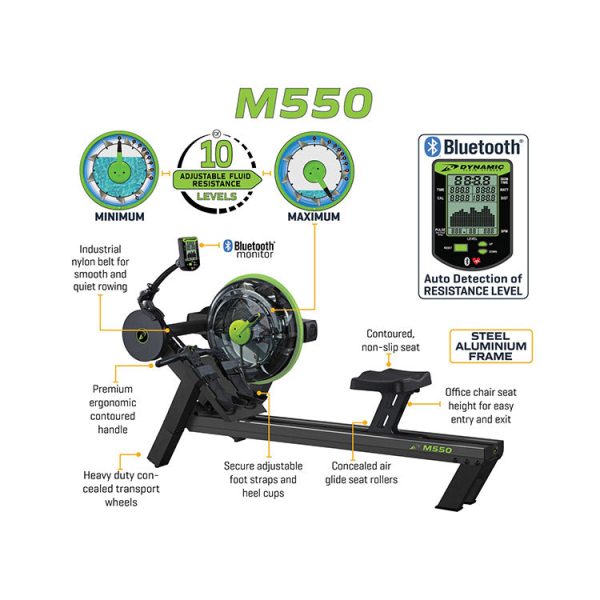 Dynamic Fluid Fitness M550 Rower Supply