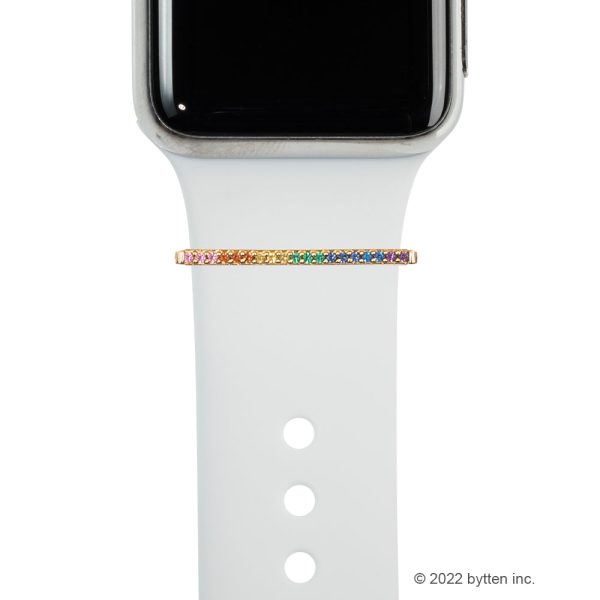 tiny rainbow crystal ring • Apple Watch & Fitbit band accessory For Sale