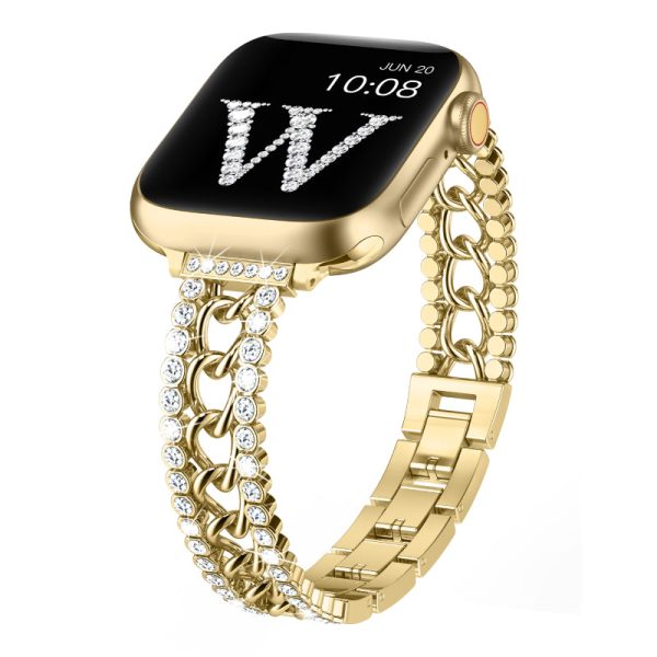 Wearlizer Compatible with Apple Watch Band 38mm 40mm 41mm 42mm 44mm 45mm 49mm Women Girls, Slim Dressy Glitter Bling Diamonds Jewelry Metal Bracelet for iWatch 9 8 7 6 5 4 3 2 1 SE Ultra Ultra 2 Online