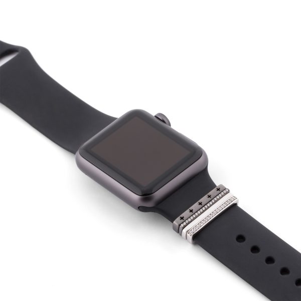 black rhodium glam stack™ • Apple Watch & Fitbit band accessory Supply