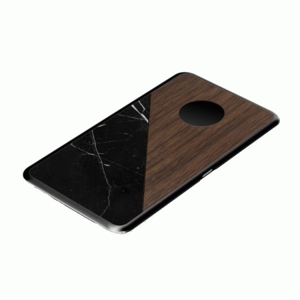 LuxeTech Dual Wireless Pad - Walnut   Black Marble (Obsolete) Fashion