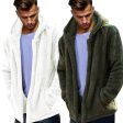 Winter Autumn Long Sleeve Solid Color Hooded Coat Warm Men Casual Outwear Supply