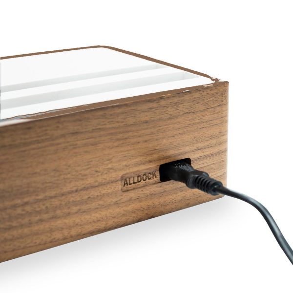 ALLDOCK Wireless Walnut & White Cheap