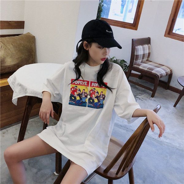 Cotton printed letter Slim short-sleeved T-shirt blouse Sale