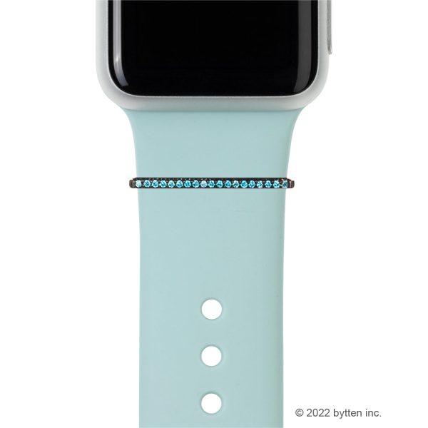 tiny sea blue crystal ring • Apple Watch & Fitbit band accessory Online now