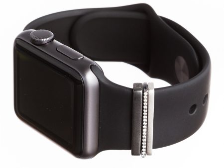 black mini glam stack™ • Apple Watch & Fitbit band accessory on Sale