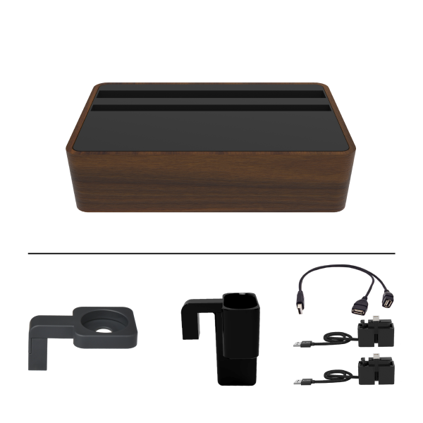 ALLDOCK Wireless Walnut & Black Apple Package Online now