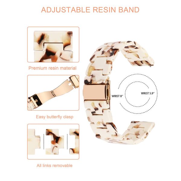 Wearlizer 20mm Resin Strap for Samsung Galaxy Watch Active 2  Galaxy Watch 4 40mm 44mm Band Women Men For Cheap