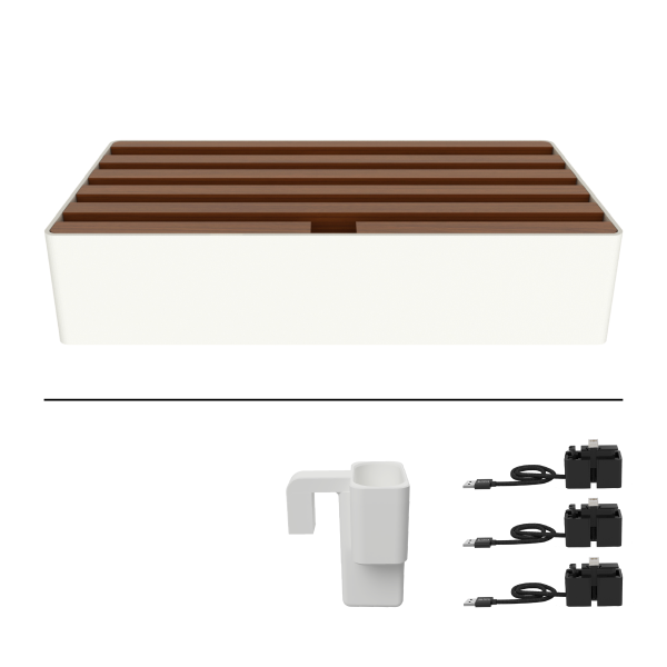 ALLDOCK Classic FAMILY White & Walnut Package Hot on Sale