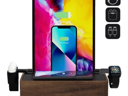 ALLDOCK Wireless Walnut & Black Apple Package Online now