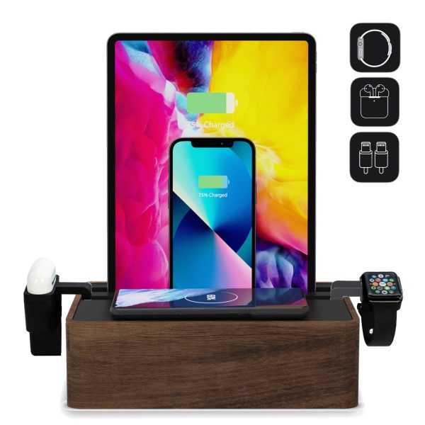 ALLDOCK Wireless Walnut & Black Apple Package Online now