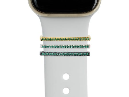 tiny emerald crystal ring - May birthstone • Apple Watch & Fitbit band accessory Discount