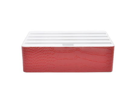 ALLDOCK Classic Crocodile Leather Red & White (S&D) Fashion