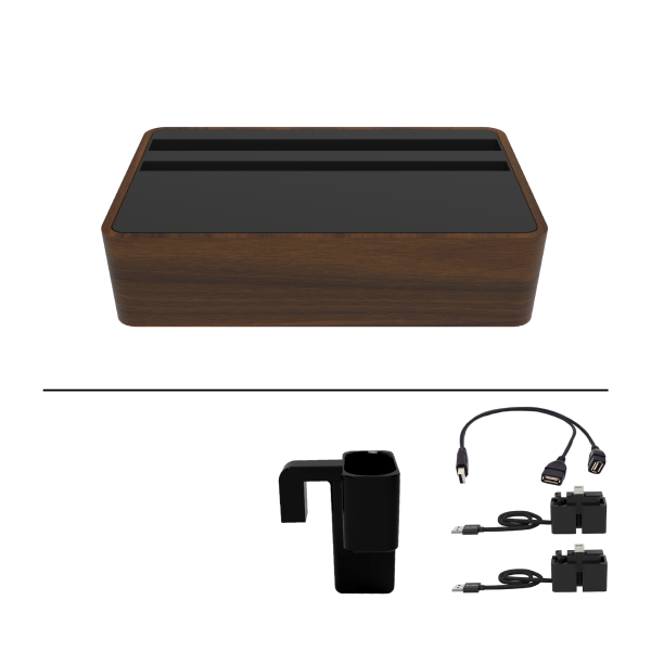 ALLDOCK Wireless Walnut & Black Apple Package Online now