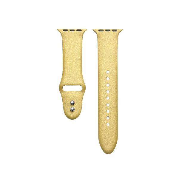 Metallic Silicone Band for Apple Watch Gold - FINAL SALE Fashion