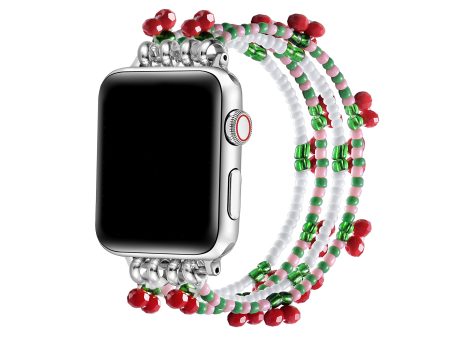 Cherry Beaded Band for Apple Watch Online Hot Sale