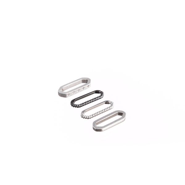 silver classic stack™ • Apple Watch & Fitbit stacking rings for slim bands Online now