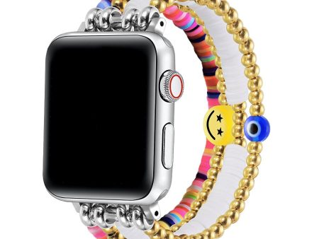 Bestie Beaded Band for Apple Watch - New 18k Gold Plated Beads For Discount