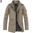 Men Winter Casual Long Sleeve Stand Collar Outwear Thick Coat Warm Jacket For Cheap