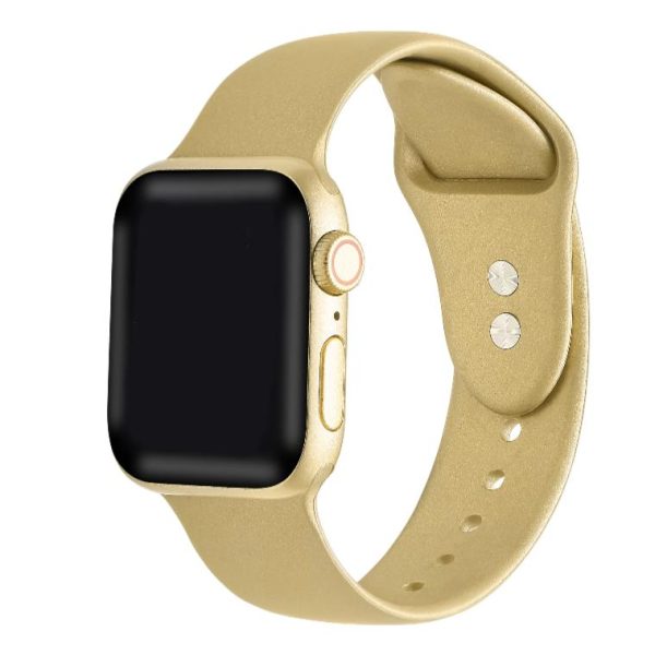 Metallic Silicone Band for Apple Watch Gold - FINAL SALE Fashion