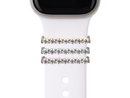 round cut crystal eternity ring - April birthstone • Apple Watch & Fitbit band accessory For Discount