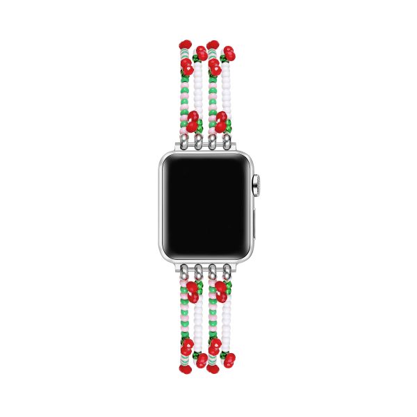 Cherry Beaded Band for Apple Watch Online Hot Sale