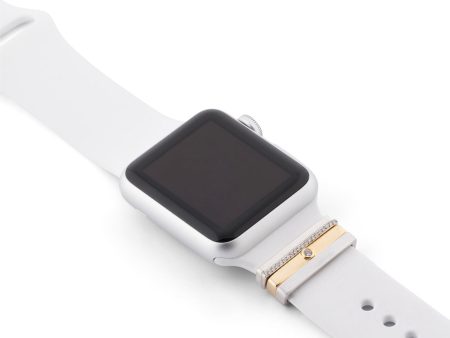 engravable silver glam stack™ • Apple Watch & Fitbit band accessory Online now