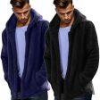 Winter Autumn Long Sleeve Solid Color Hooded Coat Warm Men Casual Outwear Supply