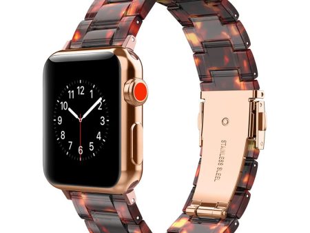 Wearlizer Apple Watch Band Metal Resin Steel Clasp Fashion