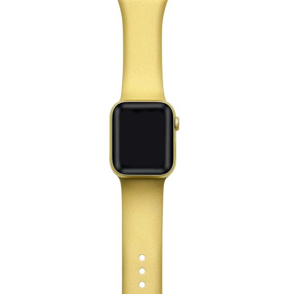 Metallic Silicone Band for Apple Watch Gold - FINAL SALE Fashion