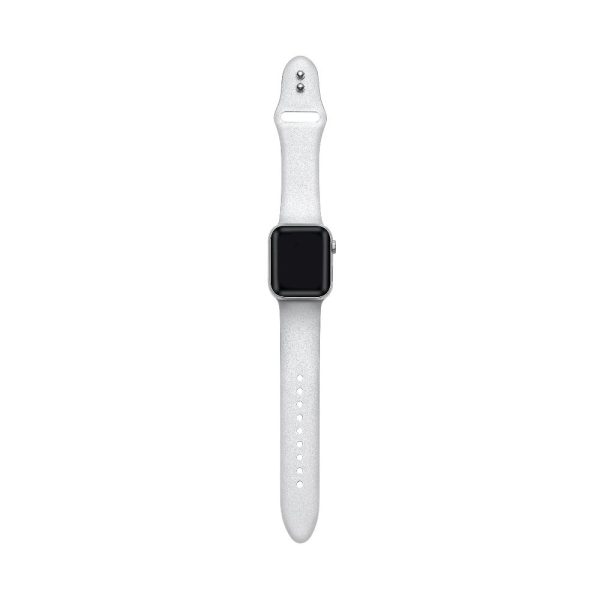 Metallic Silicone Band for Apple Watch Silver - FINAL SALE Fashion