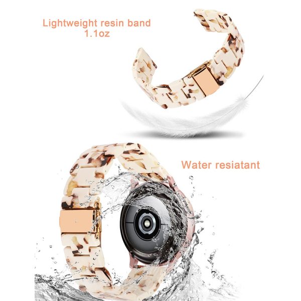 Wearlizer 20mm Resin Strap for Samsung Galaxy Watch Active 2  Galaxy Watch 4 40mm 44mm Band Women Men For Cheap